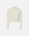 Pinko White Turtleneck Sweater Mixed With Cashmere In Blanc Immaculé