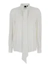 Pinko Cassaforte Crepe Blouse In White