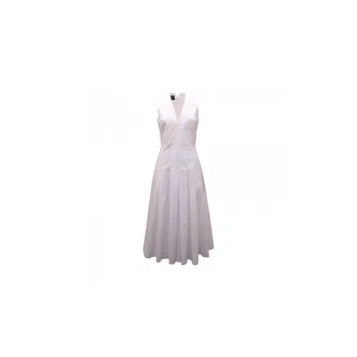 Pinko White Cotton Dress