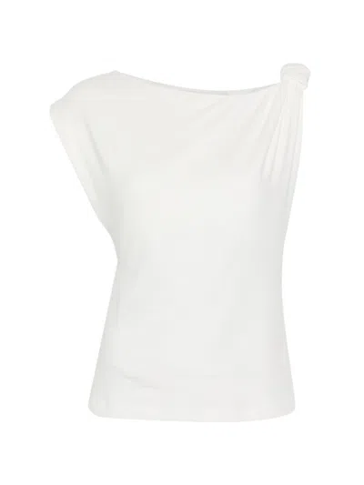 Pinko White Cotton Elastane Sweater