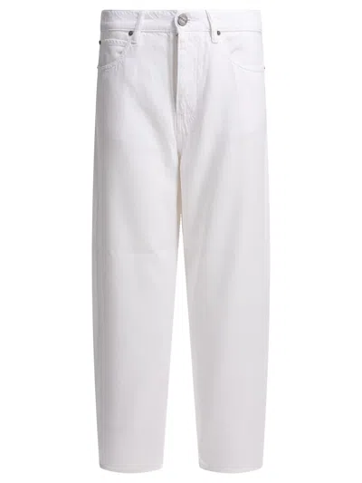 Pinko White Cotton Lyocell Jeans