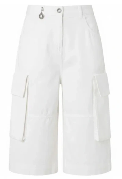 Pinko White Cotton Shorts
