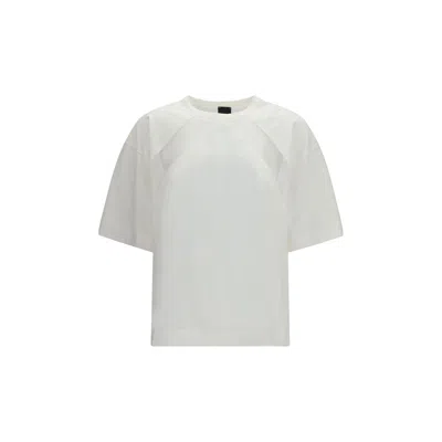 Pinko White Cotton T-shirt In Gray