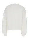 Pinko White Crewneck Sweatshirt With Love Birds Logo On The Chest In Cotton Woman