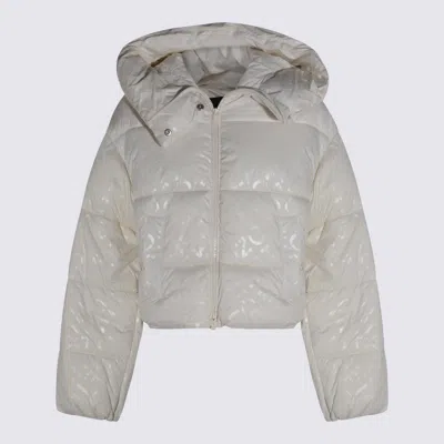 Pinko Coats Light And Natural In Gray
