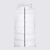 Pinko Quilted Sleeveless Jacket Hood Detail In White