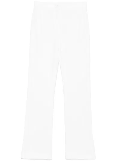 Pinko White Elegant Flared Trousers