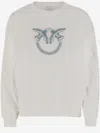 Pinko White Embroidered Sweatshirt In White