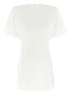 Pinko Belted Short Sleeve Dress With Adjustable Waist In White