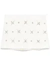 Pinko Embellished Double-layer Mini Skirt In White