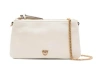 Pinko White Handbag With Gold Chain Strap In Neutral