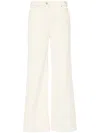 Pinko Denim Light Wash Wanda Flared Jeans With Golden-effect Butto