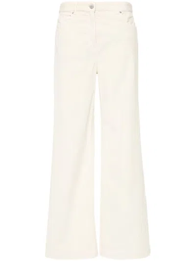 Pinko Psycho Wide-leg Trousers In White