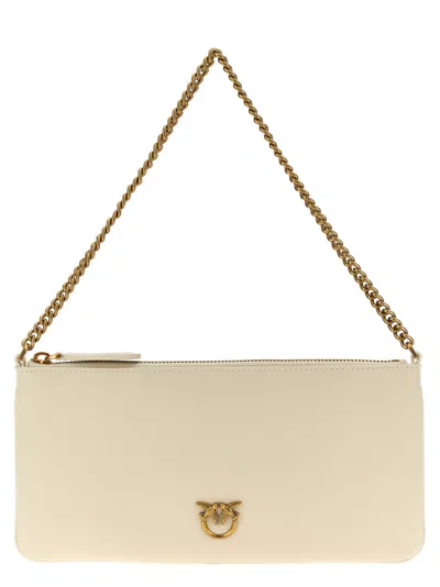 Pinko White Horizontal Flat Clutch