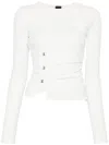 Pinko White 'lassen' T-shirt Cut-out In White