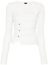 Pinko White 'lassen' T-shirt Cut-out