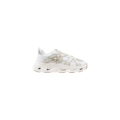 Pinko White Leather Athletic Sneakers