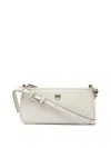 Pinko Mini Half Moon Baguette Crossbody Bag In White