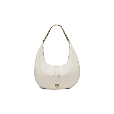 Pinko White Leather Handbag