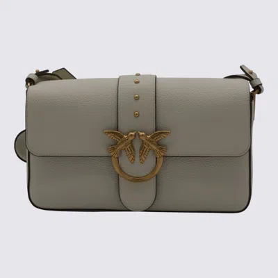 PINKO WHITE LEATHER MEDIUM LOVE BAG SLOUCHY