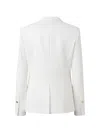 Pinko White Linen Viscose Elastane Jacket In White