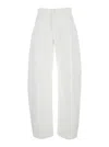 Pinko 'eloise' White Jeans With Belt Loops And Logo Patch On The Rear In White