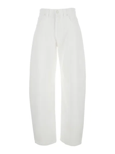 PINKO WHITE LOOSE-FIT JEANS