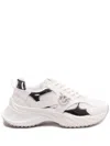 Pinko Ariel Low-top Running Sneakers In Bianco E Argento