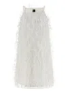 Pinko Feathered A-line Mini Dress In White