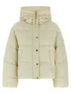 Pinko White Quilted Jacket In Neutral