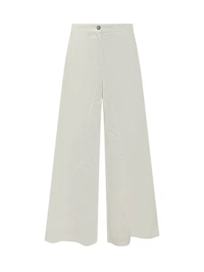 Pinko White Relaxed Flat Front Pants