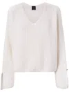 Pinko Pull Col V En Côtes Anglaises