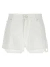 Pinko Short En Bull De Coton In White