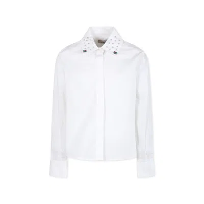 Pinko Kids' White Shirt For Girl With Crystals