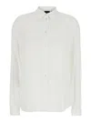 Pinko White Shirt With Pointed Collar And Long Sleeves In White