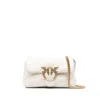 Pinko Love Baby Puff Leather Crossbody Bag In White