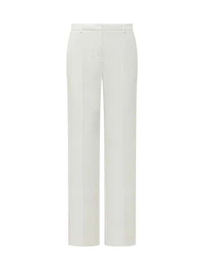 Pinko White Straight Flat Front Pants