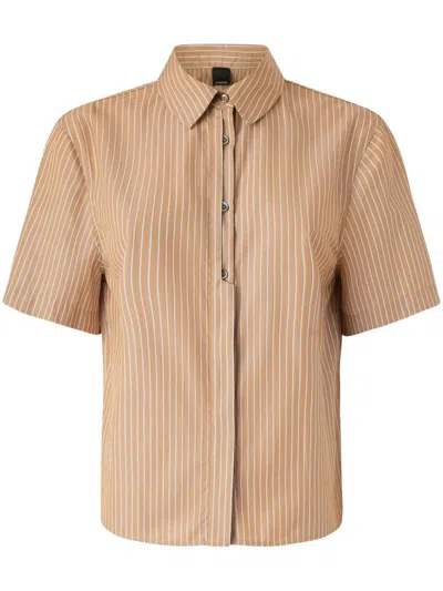 PINKO WHITE STRIPED 'HINNUENDO' SHIRT