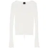 Pinko Table Open Ribbed Front Tie Jumper