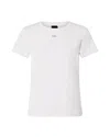 Pinko Logo Printed Crewneck T-shirt In White