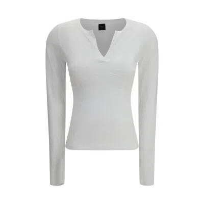 Pinko White Viscose Sweatshirt In Neutral
