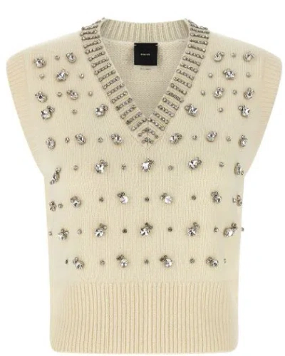 PINKO PINKO WHITE WOOL NYLON JACKETS