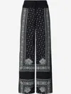 Pinko Pantalon À Imprimé Bandana Ample Et Léger In Black