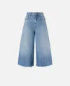 Pinko Bermuda Ample En Denim Doux In Medium Light Wash