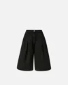Pinko Wide Cotton Bermuda Shorts With Pockets