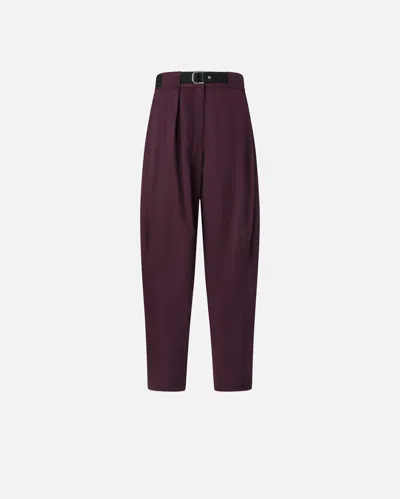 Pinko Wide Cotton Trousers With Belt