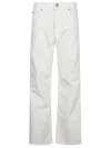 Pinko Wide Denim Jeans In White