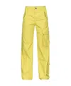 Pinko Wide-leg Cargo Trousers In Yellow
