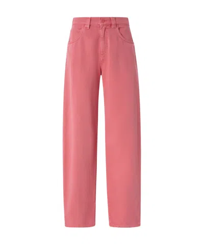 Pinko Wide-leg Casual Pants In Red