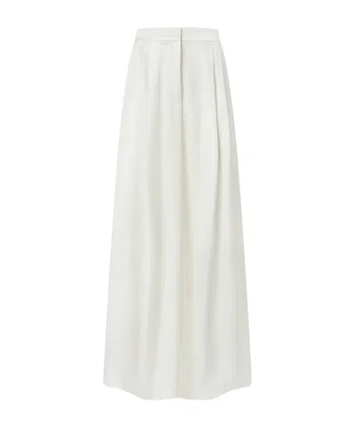 Pinko Wide-leg Casual Pants In White